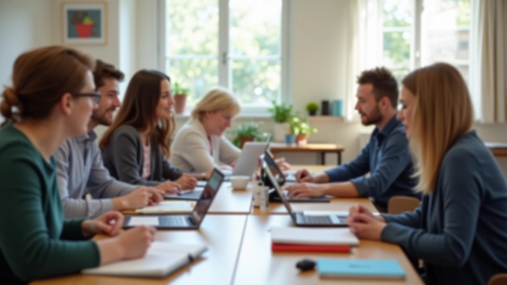 Diverse groep studenten in Nederlands leslokaal